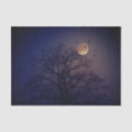 Halloween Tree Moon Crows Background Decoupage Tissue P