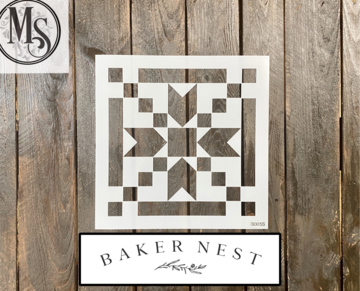 B005 Baker Nest's Stepping Stones Barn Quilt Stencil-STENCIL RENTAL ONLY-READ DETAILS BELOW