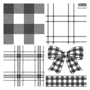 PRETTY IN PLAID IOD STAMP 12"X12"