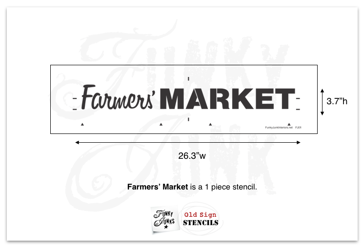 FJ01 FARMER'S/FLEA MARKET- STENCIL RENTAL ONLY-READ DETAILS BELOW