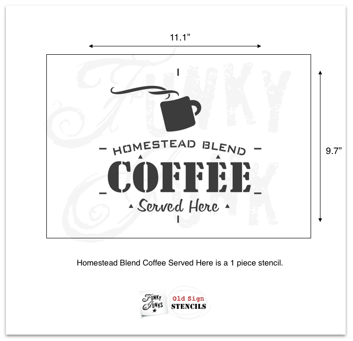 FJ18 HOMESTEAD BLEND COFFEE- STENCIL RENTAL ONLY-READ DETAILS BELOW