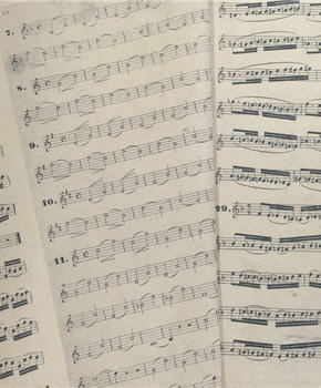 Monahan Papers MUSIC NOTES  --note..paper is WHITE