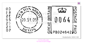 M0043 Newton Abbot Postal Mark-STENCIL RENTAL ONLY-READ DETAILS BELOW