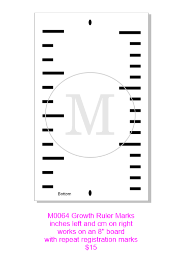 M0064 GROWTH CHART- STENCIL RENTAL ONLY-READ DETAILS BELOW