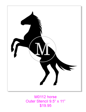 M0112 HORSE- STENCIL RENTAL ONLY-READ DETAILS BELOW