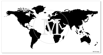 M0136 World Map- STENCIL RENTAL ONLY-READ DETAILS BELOW