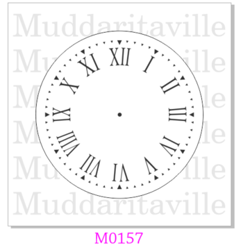 M0157 Clock Stencil-ROMAN NUMERALS- STENCIL RENTAL ONLY-READ DETAILS BELOW