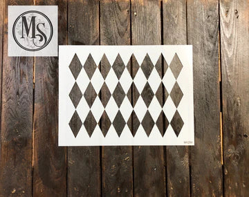 HARLEQUIN - DIAMOND-STENCIL RENTAL ONLY-READ DETAILS BELOW-M0256