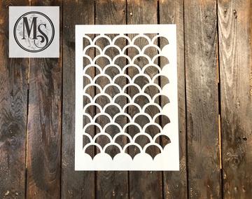 M0268S MERMAID SCALE- STENCIL RENTAL ONLY-READ DETAILS BELOW