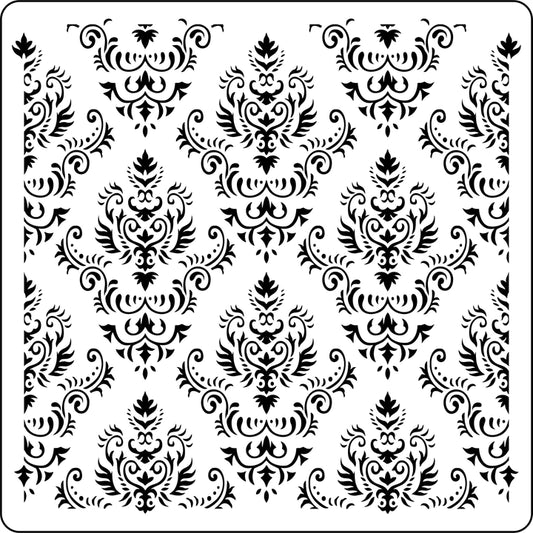Mama's Damask | Designs by Vintage Retail Therapy by Mara-STENCIL RENTAL ONLY-READ DETAILS BELOW