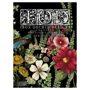 IOD TRANSFER MIDNIGHT GARDEN 24" X 33"--4 sheets