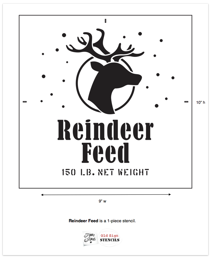 CHRISTMAS FJ73 REINDEER FEED STENCIL RENTAL ONLY-READ DETAILS BELOW