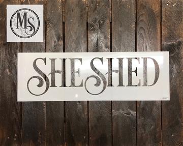 S0471 She Shed-STENCIL RENTAL ONLY-READ DETAILS BELOW