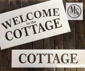 S0481L WELCOME TO THE COTTAGE- STENCIL RENTAL ONLY-READ DETAILS BELOW