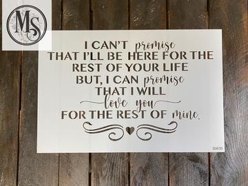 S0635 I CAN'T PROMISE- STENCIL RENTAL ONLY-READ DETAILS BELOW