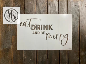 S0765 Eat Drink and be Merry- STENCIL RENTAL ONLY-READ DETAILS BELOW