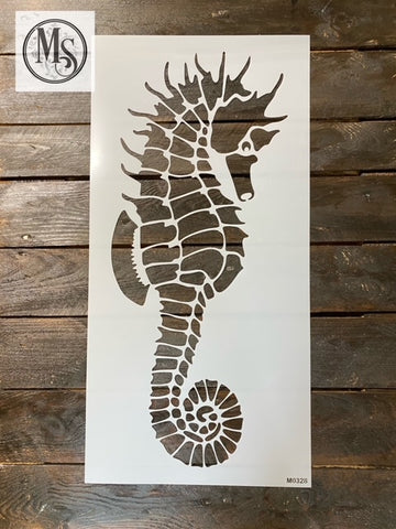 M0328 Seahorse - available in 2 size options- STENCIL RENTAL ONLY-READ DETAILS BELOW