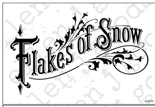 STENCIL - FLAKES OF SNOW--ELLEN J GOODS