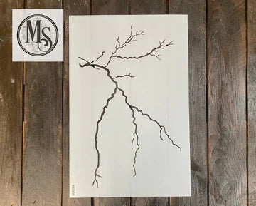 M0368-LIGHTENING STRIKE OR BRANCH--STENCIL -RENTAL ONLY-READ DETAILS BELOW